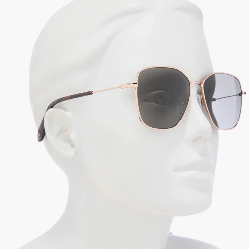 rag & bone 57mm Square Sunglasses in Rose Gold NWT
